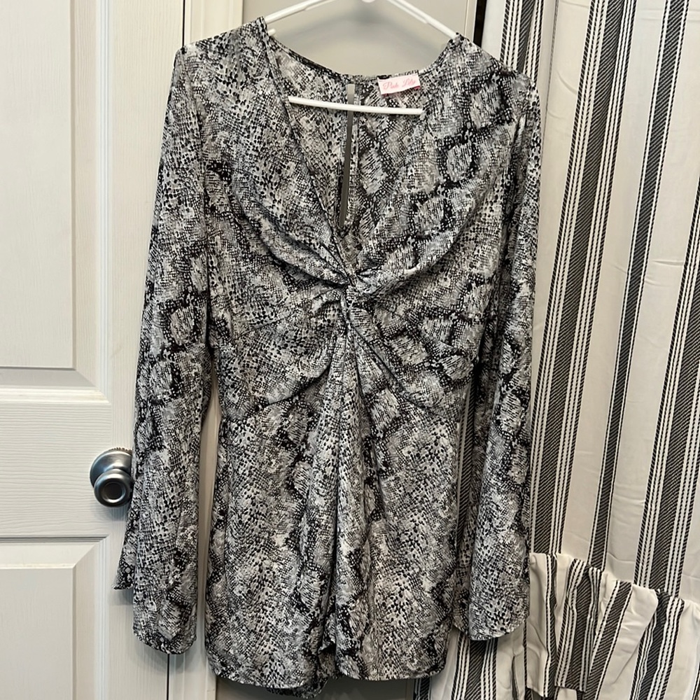 Pink Lilly snake skin romper